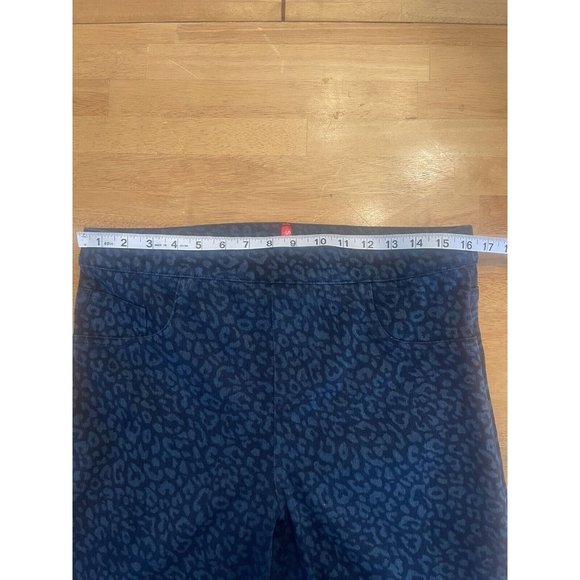 Spanx Leggings Jegging Ankle Women’s XL Blue Leopard‎ Jean-Ish Stretch - Picture 5 of 7